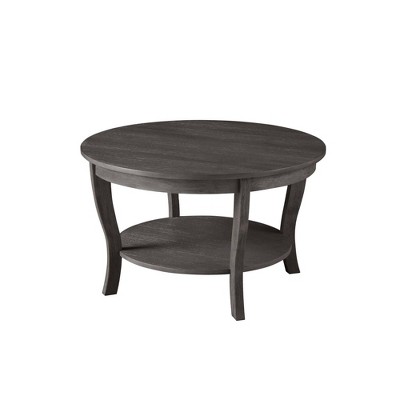 American Heritage Round Coffee Table With Shelf: Modern Style, Mdf ...