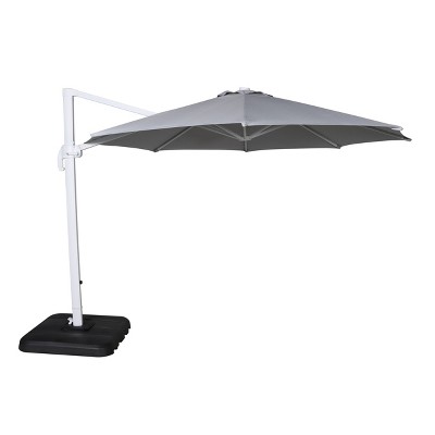 Home Fashions International 11' Round Suntorini Outdoor Patio Cantilever Umbrella Set
