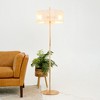 Oak & Natural Floor Lamp – Upward-Glow Classic Modern Light for Living Room, Bedroom or Office, 110–120V Plug-In - 2 of 4