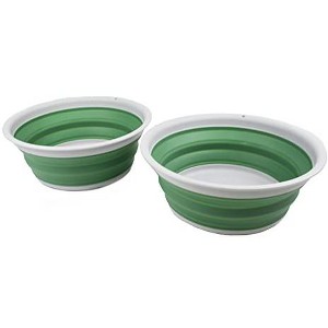 SAMMART 7.5L (1.98 Gallon) Collapsible Wash Tub - Foldable Dish Tub Set of 2 - 1 of 4