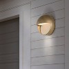 6.25" Orbe Outdoor Metal/Glass Integrated LED Wall Sconce Antique Gold - JONATHAN Y: ETL Listed, Modern Design, Hardwired - 4 of 4