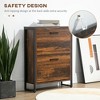 Resenkos Shoe Cabinet,Industrial Shoe Cabinet with 2 Flip Drawers,Shoe Storage Cabinet for 12 Pairs,Shoe Rack, Rustic Brown Black - 3 of 4