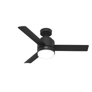 Hunter 44" Gilmour Matte Black Lighted Ceiling Fan with Integrated LED and Handheld Control for Modern Spaces - 1 of 4