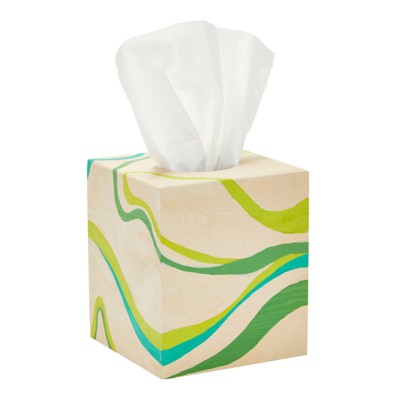 Unfinished Pine Wood Tissue Box Cover for DIY Crafts