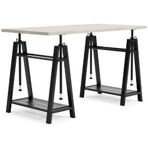 Signature Design by Ashley Casual Bayflynn Adjustable Height Desk, White - 1 of 4