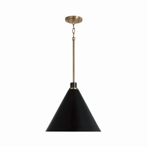 Capital Lighting Bradley 1 - Light Pendant in  Aged Brass/Black - 1 of 4