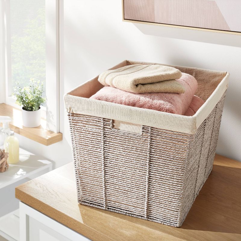 Twisted Rope Laundry Basket Gray - Brightroom&#8482;, 3 of 8