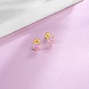 Girls' Princess Heart CZ Screw Back 14k Gold Earrings - In Season Jewelry - 4 of 4