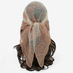 Anna-Kaci Women's Sheer Lace Neck Scarf with Embroidered Rose Floral Edging and Scalloped Trim Detail - 1 of 4