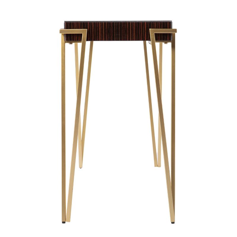 Capkya Console Table Brown/Gold - Aiden Lane, 6 of 8