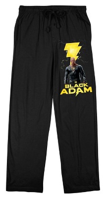 Serious Bolt Black Adam Men's Black Sleep Pajama Pants