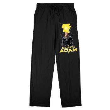 Serious Bolt Black Adam Men's Black Sleep Pajama Pants