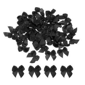 Unique Bargains Fabric Craft Gift Packaging Accessories Satin Mini Ribbon Bows 60 Pcs - 1 of 4