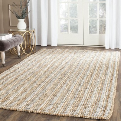 Handmade Gray and Natural Jute Area Rug, 5' x 8'