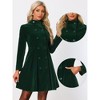 INSPIRE CHIC Women's Velvet A-Line Steampunk Double Breasted Winter Trench Coats - 2 of 4