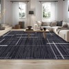Modern Machine Washable Large Area Rug for Bedroom Minimalist Geometric Carpet Stain Resistant Non Slip Carpet - 2 of 4