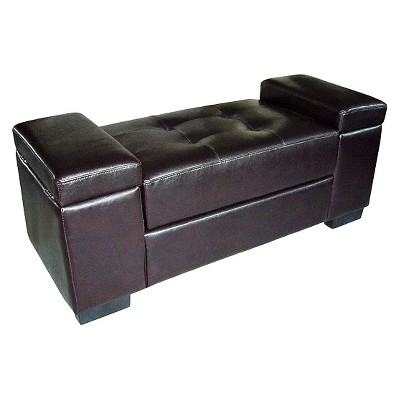 Open Storage Bench Dark Brown - Ore International