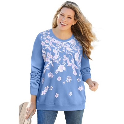 Woman Within Plus Size Printed Sweatshirt