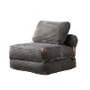 XIZZI Foldable Sofa Bed, Convertible to Bed for Small Spaces, Space Saving Indoor Corduroy Sleeper Chair for Apartments in Gray, Black or Beige - 2 of 4