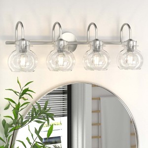 PAIHOME Wall Lights, Vanity Wall Sconce with Clear Glass Globe for Bedside, Living Room, Modern Bathroom Light Fixtures over Mirror - 1 of 4