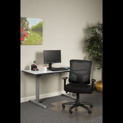 Black Mesh Executive Swivel Office Chair with Fixed Arms