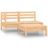 vidaXL Garden Lounge Set Natural wood Solid pinewood Medium Modular - 2 of 4