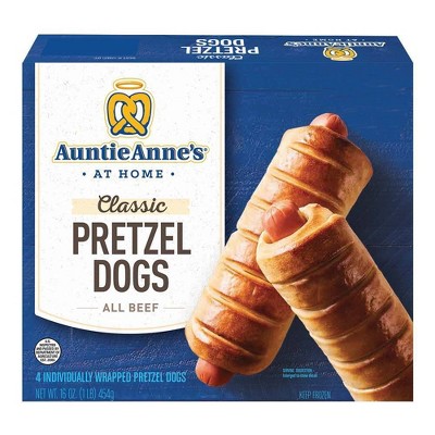 Auntie Anne's Classic All Beef Frozen Pretzel Dogs - 4ct/16oz : Target
