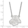 Black Bow Jewelry 10k White Gold East Carolina Pirates NCAA Necklace 18 Inch - 2 of 4