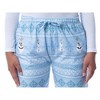 Disney Womens' Frozen Olaf Sweater Style Loungewear Pajama Pants Blue - 3 of 4