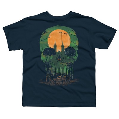 Boy's Design By Humans Skull Grave By designpro44 T-Shirt