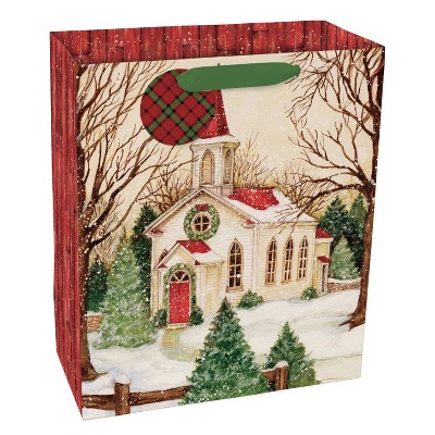 1ct Evergreen Christmas Large Gift Bag