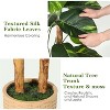 Artificial Scindapsus Aureus Plant Indoor, Fake Tree with Decorative Planter, Faux Golden Pothos Floor Plants in Pot for Home Office Decor - 3 of 4