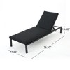 Modern Aluminum Dark Gray Patio Chaise Lounges with Water-Resistant Cushions, Foldable Outdoor Accent Chair-Christopher Knight Home Outdoor Furniture - 3 of 4