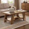 Hommoo Farmhouse 2-tier Coffee Table with Storage Rustic Brown - 4 of 4