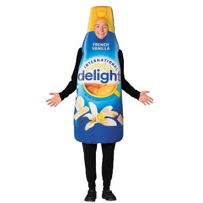 International Delight Adult General Sizing French Vanilla Creamer Halloween Costume Bodysuit - Blue Large