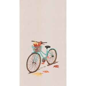 C&F Home Fall Bike Embroidered Cotton Flour Sack Kitchen Towel Dishtowel - 1 of 3