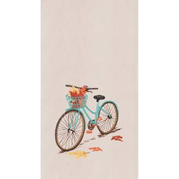 C&F Home Fall Bike Embroidered Cotton Flour Sack Kitchen Towel Dishtowel