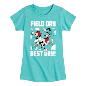 Girls' - Disney - Field Day Best Day Fitted Short Sleeve Graphic T-Shirt - 1 of 4