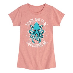 Girls' - Instant Message - Squidding Me -Youth Girls Short Sleeve T-Shirt Fitted Short Sleeve Graphic T-Shirt - 1 of 4
