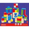 Maple Wood Building Blocks,50 Brightly Colored Pieces in Assorted Shapes and Sizes - 3 of 4