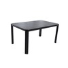 UNISOAR Modern Outdoor Aluminum Table with Alternating Wide and Narrow Slats, Angled Corners, 2" Big Umbrella Hole - 4 of 4