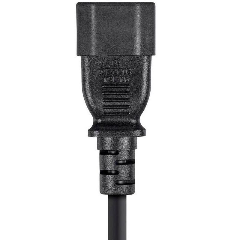 Monoprice Desktop Computer Power Cord - 3ft - Black, IEC 60320 C14 to NEMA 5-15R, For Computers, Servers, & Monitors to a PDU or UPS in a Data Center, 5 of 7