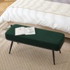 Bekrvio 43.3" Teddy Ottoman Bench,Entryway/Bed Bench End of Bed – Upholstered Padded Seat,Mid Century Modern for Living Room, Hallwa - 2 of 4