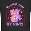 Juniors Womens Care Bears Valentine's Day Love-a-Lot Bear and Share Bear Would You Be Mine T-Shirt - 2 of 4