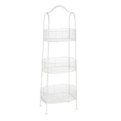 Farmhouse Iron Storage Cart White - Olivia & May