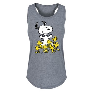 Women's - Peanuts - Snoopy and Friends Graphic Racerback Tank - 1 of 4
