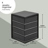 4 Layer Rotating Jewelry Organizer for Men, Women, Small Faux Leather Box for Necklaces, Rings, Earring, Bracelets - 4 of 4