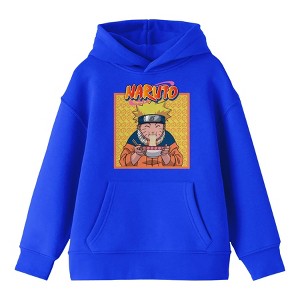 Naruto Eating Ramen Boy's Royal Blue Sweatshirt - 1 of 2