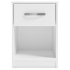 Flannia Nightstand White: Contemporary Bedside Table, Sleek Metal Pull - Signature Design by Ashley - 4 of 4