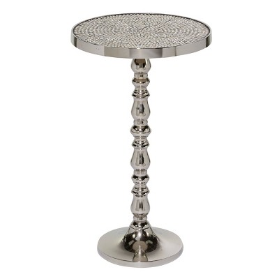 Glam Aluminum Accent Table Silver - Olivia & May